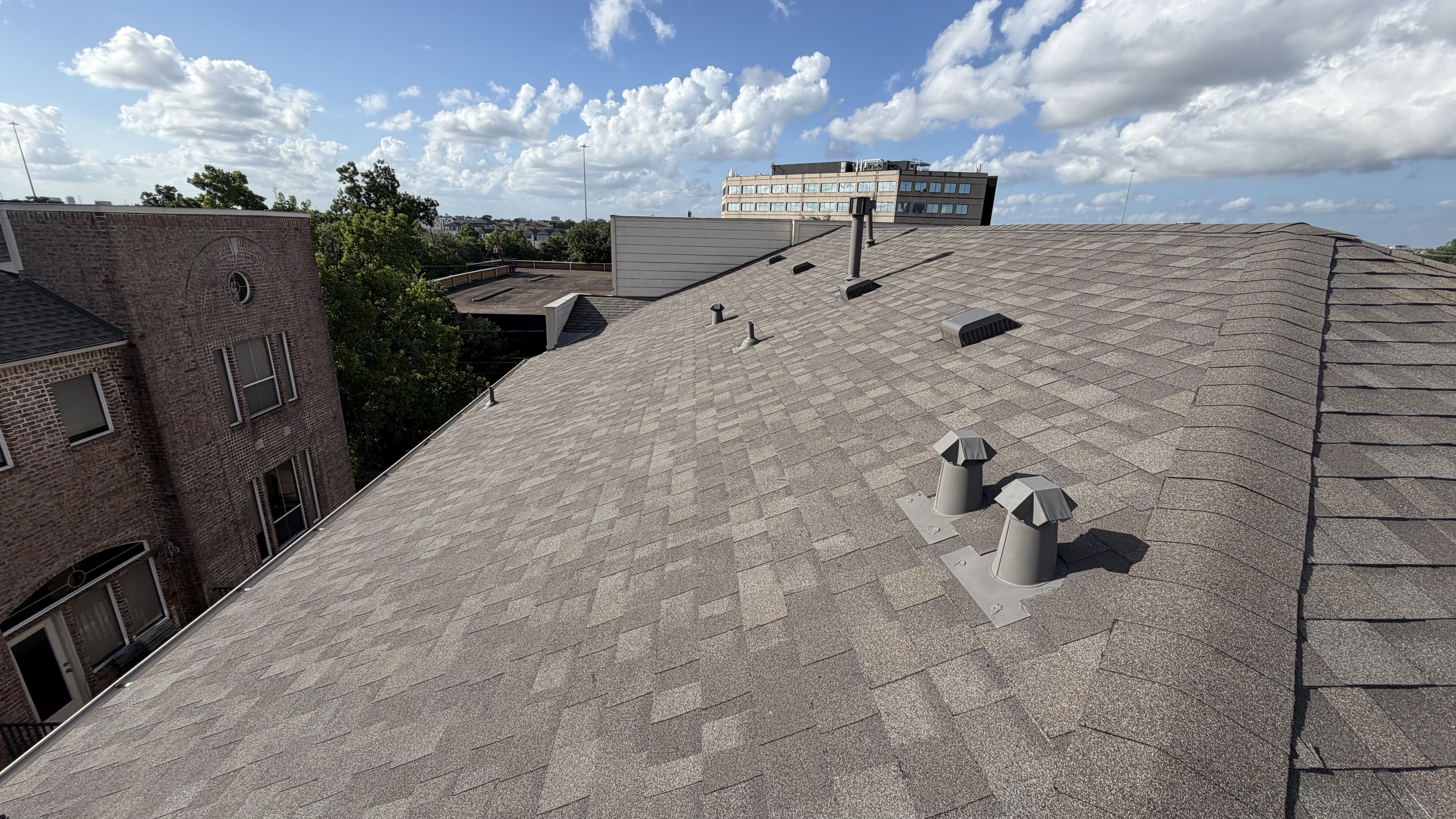 Completed roof from GAR Roofing project